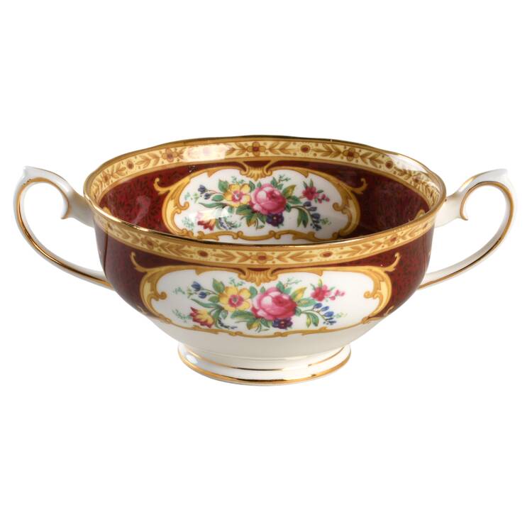 Lady Hamilton Footed Cream Soup Bowl