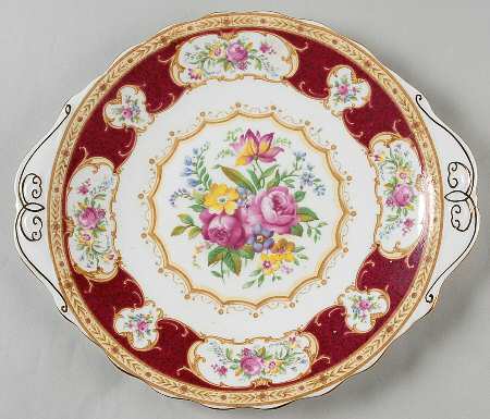 Lady Hamilton Handled Cake Plate
