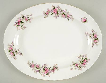 Lavender Rose 13" Oval Serving Platter