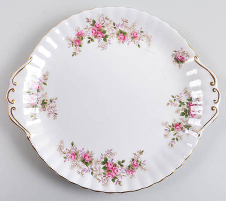 Lavender Rose Handled Cake Plate by Royal Albert