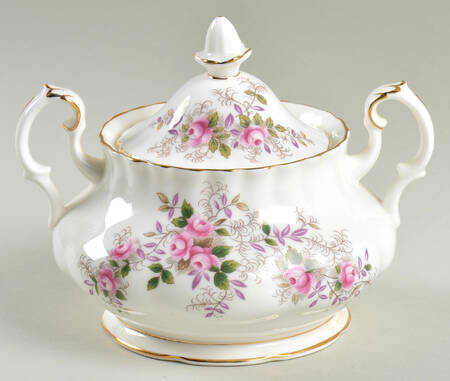 Lavender Rose Sugar Bowl & Lid