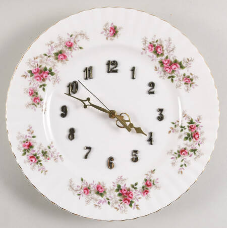 Lavender Rose Clock Plate