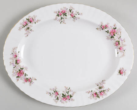 Lavender Rose 13" Oval Serving Platter