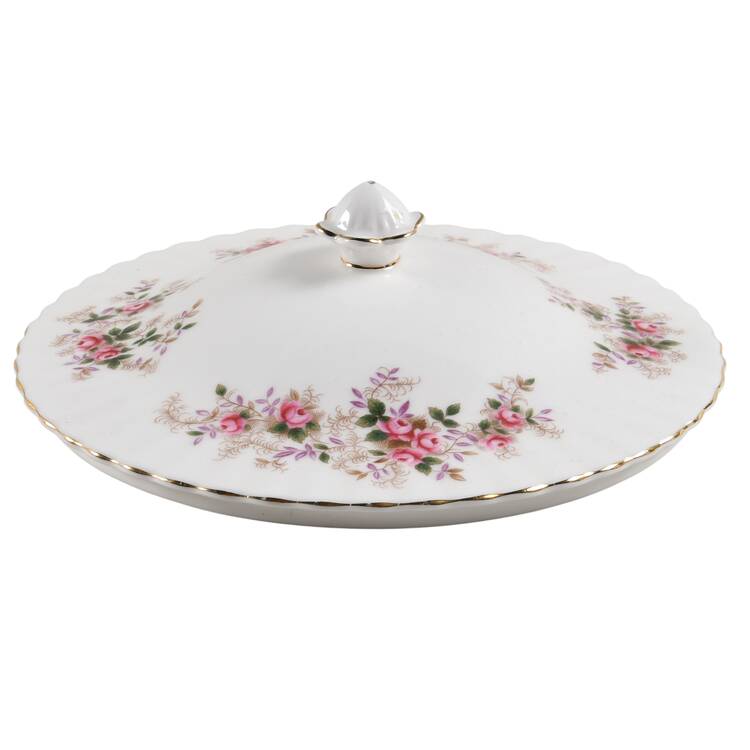Lavender Rose Lid for Round Vegetable