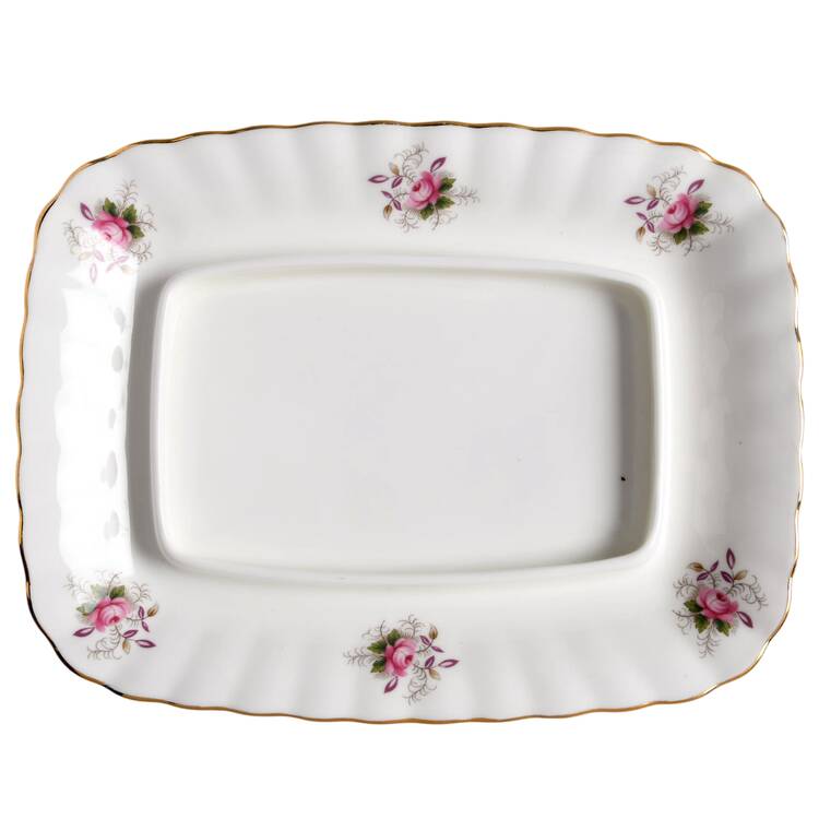 Lavender Rose Rectangular Butter No Lid