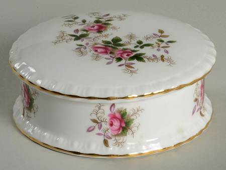 Lavender Rose Trinket Box & Lid