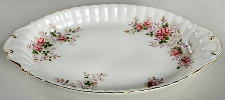 Lavender Rose Tray for Creamer & Sugar with Lid