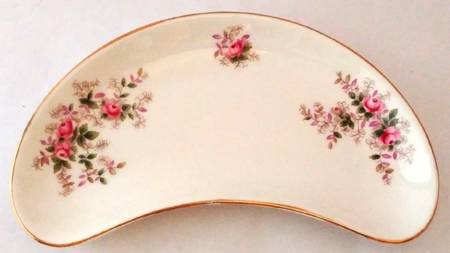 Lavender Rose Crescent Salad Plate