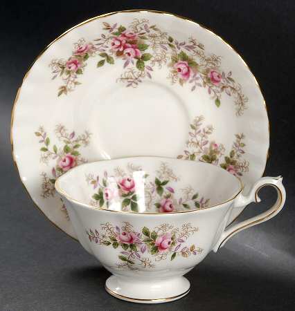 Lavender Rose Footed Cup & Saucer Set