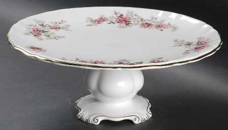 Lavender Rose 9" Diameter Pedestal Cake Stand by Royal Albert