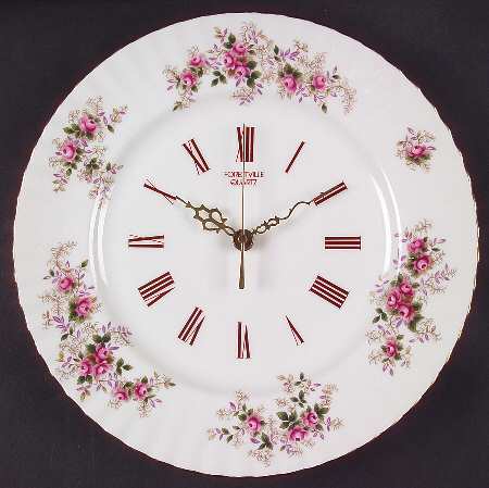 Lavender Rose Clock Plate