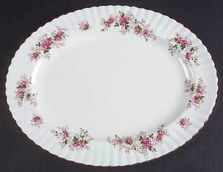 Lavender Rose 15" Oval Serving Platter by Royal Albert