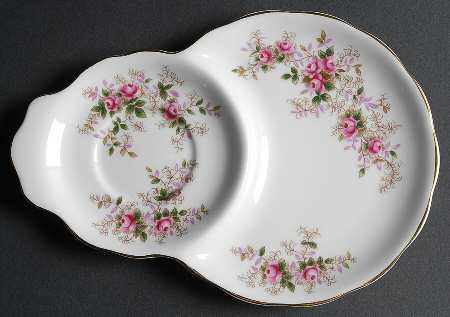 Lavender Rose Plate for Dessert Plate & Cup Set