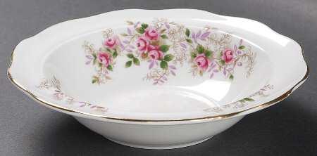 Lavender Rose Rim Cereal Bowl