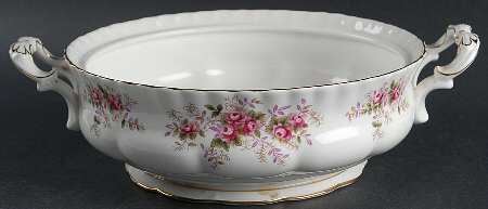 Lavender Rose Round Vegetable No Lid
