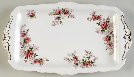 Lavender Rose Large Sandwich Tray