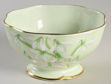 Laurentian Snowdrop Pale Green Open Sugar Bowl