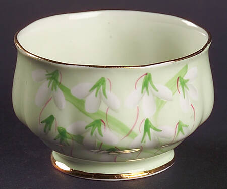 Laurentian Snowdrop Pale Green Mini Open Sugar Bowl