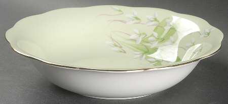 Laurentian Snowdrop Pale Green 9" Round Vegetable Bowl