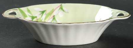Laurentian Snowdrop Pale Green Oval Sweet Meat Dish