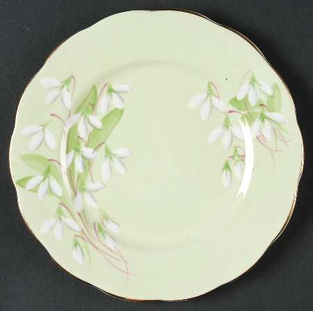 Laurentian Snowdrop Pale Green Bread & Butter Plate