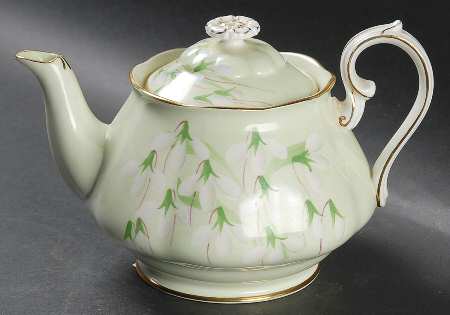 Laurentian Snowdrop Pale Green Mini Teapot & Lid