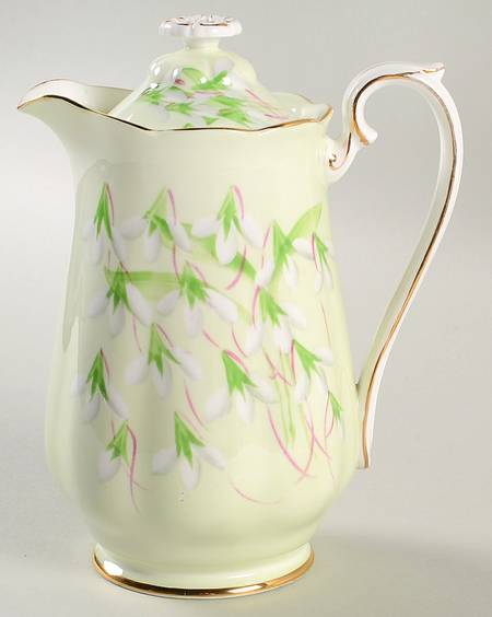 Laurentian Snowdrop Pale Green Hot Water Jug & Lid