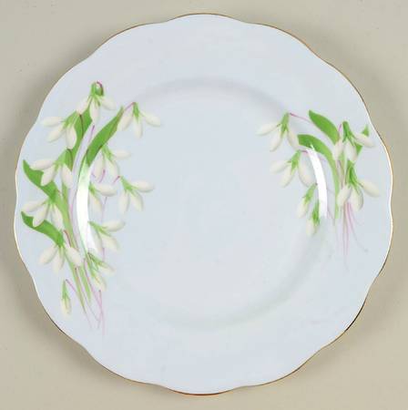 Laurentian Snowdrop Pale Blue Salad Plate