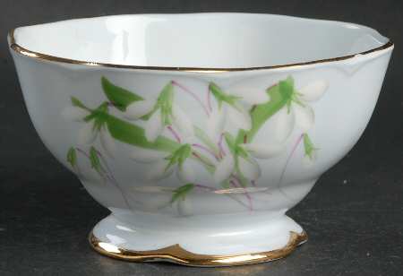 Laurentian Snowdrop Pale Blue Open Sugar Bowl