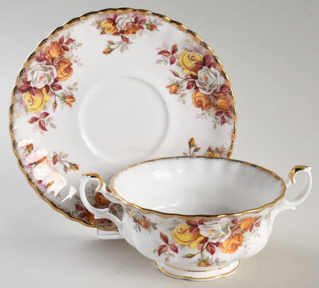 Lenora Footed Cream Soup Bowl & Saucer Set
