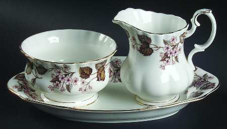 Linden Lea (Montrose) Mini Creamer & Open Sugar with Tray