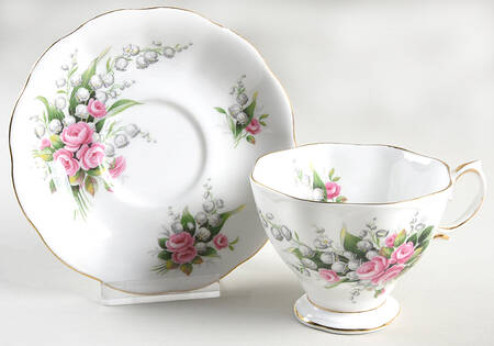 Lily of The Valley Footed Cup & Saucer Set