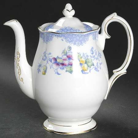 Lovelace Blue Mini Coffee Pot & Lid
