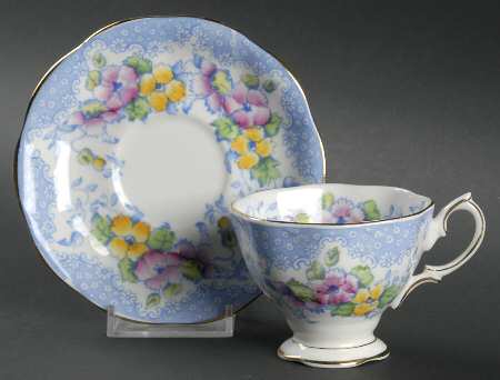 Lovelace Blue Footed Demitasse Cup & Saucer Set