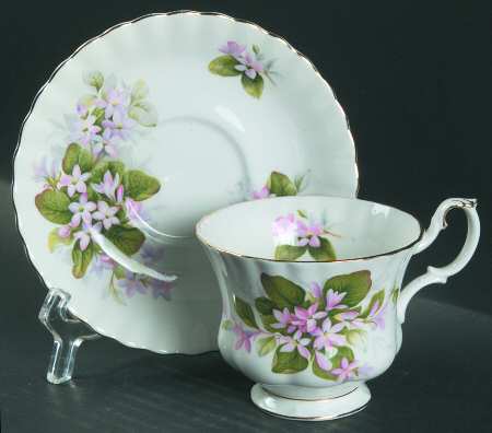 Mayflower Footed Cup & Saucer Set