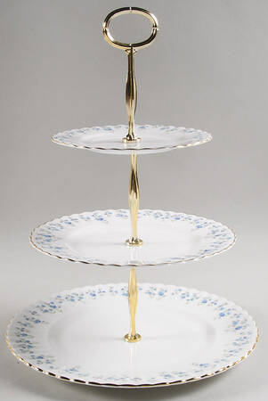 Memory Lane 13 7/8"-14 1/4" 3-Tiered Serving Tray(DP,SP,BB) HC