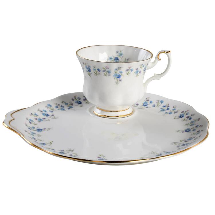 Memory Lane Snack Plate & Cup Set by Royal Albert