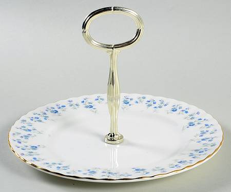 Memory Lane Round Serving Plate with Handle (SP)