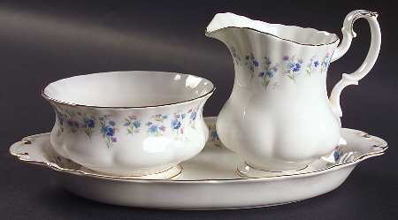 Memory Lane Creamer & Open Sugar with Tray