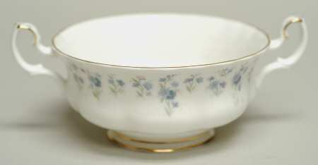 Memory Lane Footed Cream Soup Bowl by Royal Albert