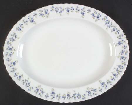 Memory Lane 13" Oval Serving Platter by Royal Albert