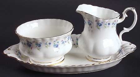 Memory Lane Mini Creamer & Open Sugar with Tray