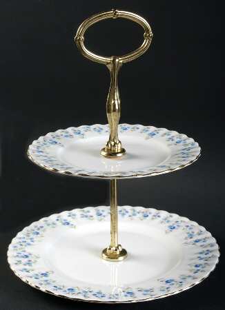 Memory Lane 2-Tiered Serving Tray (Salad & Bread/Butter Plate)