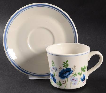Meadow Song Flat Cup & Saucer Set