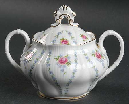 Minuet (Pink & Blue) Sugar Bowl & Lid