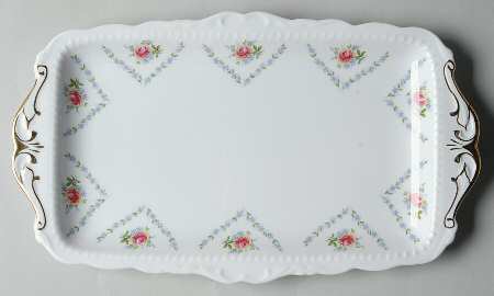 Minuet (Pink & Blue) Large Sandwich Tray