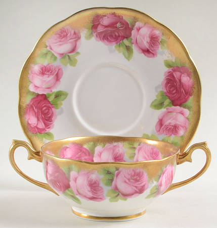 Mothers Day Footed Cream Soup Bowl & Saucer Set