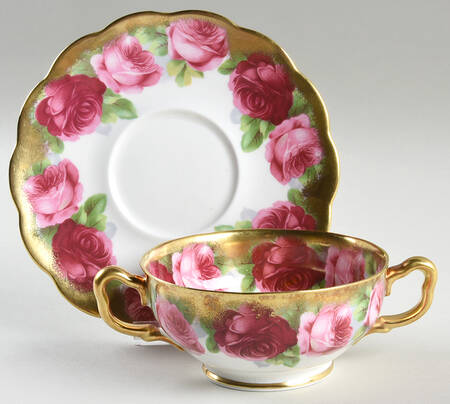 Mothers Day Footed Cream Soup Bowl & Saucer Set