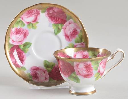 Mothers Day Footed Demitasse Cup & Saucer Set