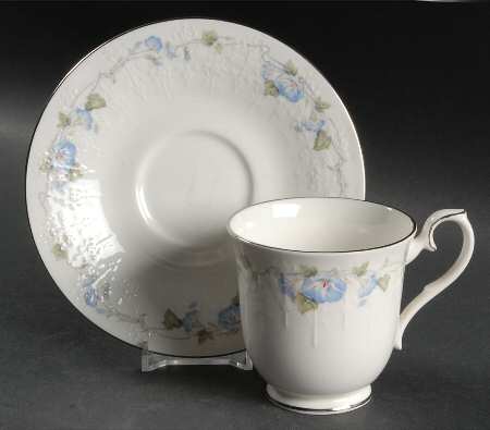 Morning Flower Footed Cup & Saucer Set
